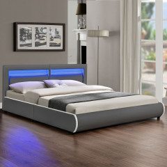 Čalouněná postel Murcia s LED osvětlením 180 x 200 cm | tmavě šedá č.1