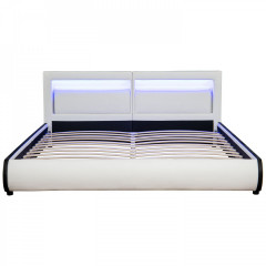 Čalouněná postel Murcia s LED osvětlením 180 x 200 cm | bílá č.3