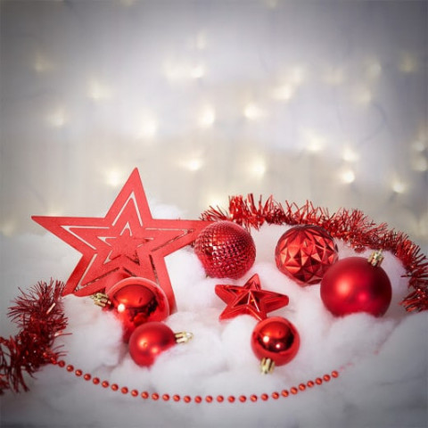 Vánoční ozdoby sada 66 kusů | červené č.5