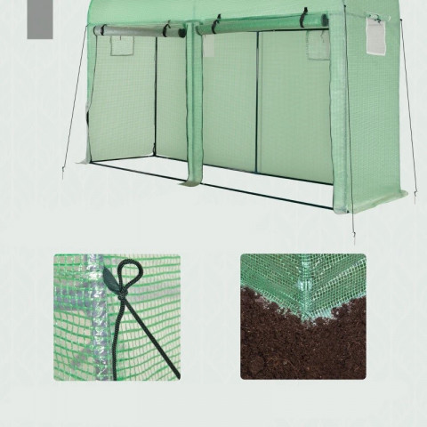 Zahradní foliovník 300 x 100 x 200 cm | zelený č.3