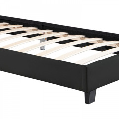 Čalouněná postel Verona s LED osvětlením 90 x 200 cm | černá č.3