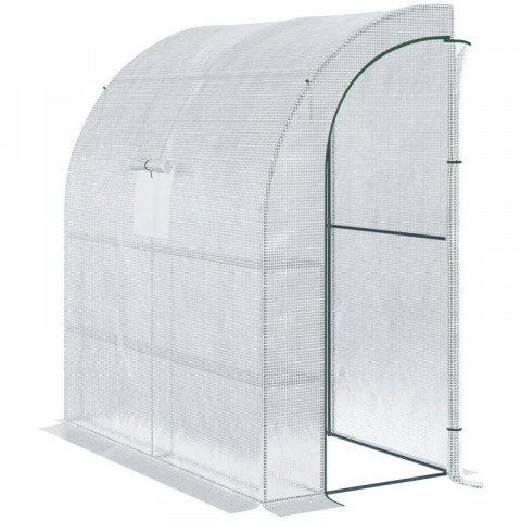 Zahradní fóliovník s dvěma dveřmi 200 x 100 x 215 cm | bílý č.5