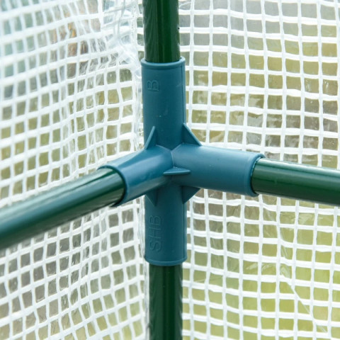 Zahradní fóliovník s dvěma dveřmi 200 x 100 x 215 cm | bílý č.8