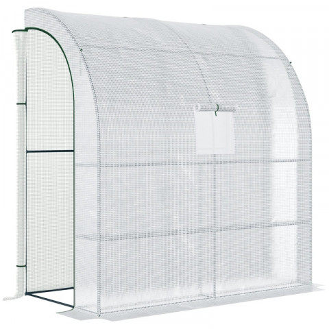 Zahradní fóliovník s dvěma dveřmi 200 x 100 x 215 cm | bílý č.10