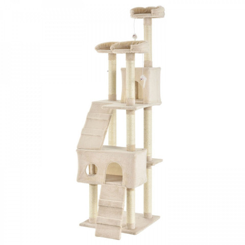 Škrabadlo pro kočky 170x62x75 cm | béžové č.2
