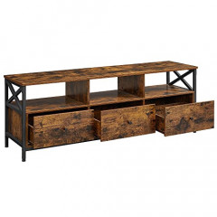 Rustikální TV stolek 40 x 147 x 50 cm| černohnědý