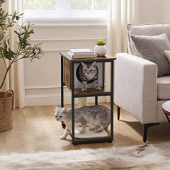 Rustikální domeček pro kočky 59 x 36 x 67 cm | černo-hnědý č.2