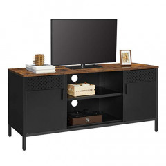 Rustikální TV stolek 120 x 40 x 55 cm| černo-hnědý č.2