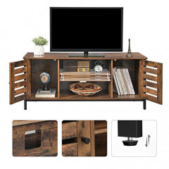 Rustikální TV stolek 110 x 40 x 50 cm| černo-hnědý č.3