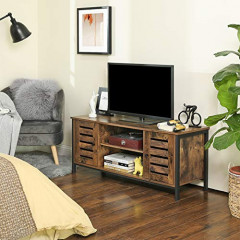 Rustikální TV stolek 110 x 40 x 50 cm| černo-hnědý č.2