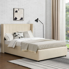 Čalouněná postel Savona 140x 200 cm s úložným prostorem | béžová č.1