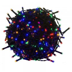 Vánoční LED osvětlení 5 m barevné 50 LED | zelený kabel č.3