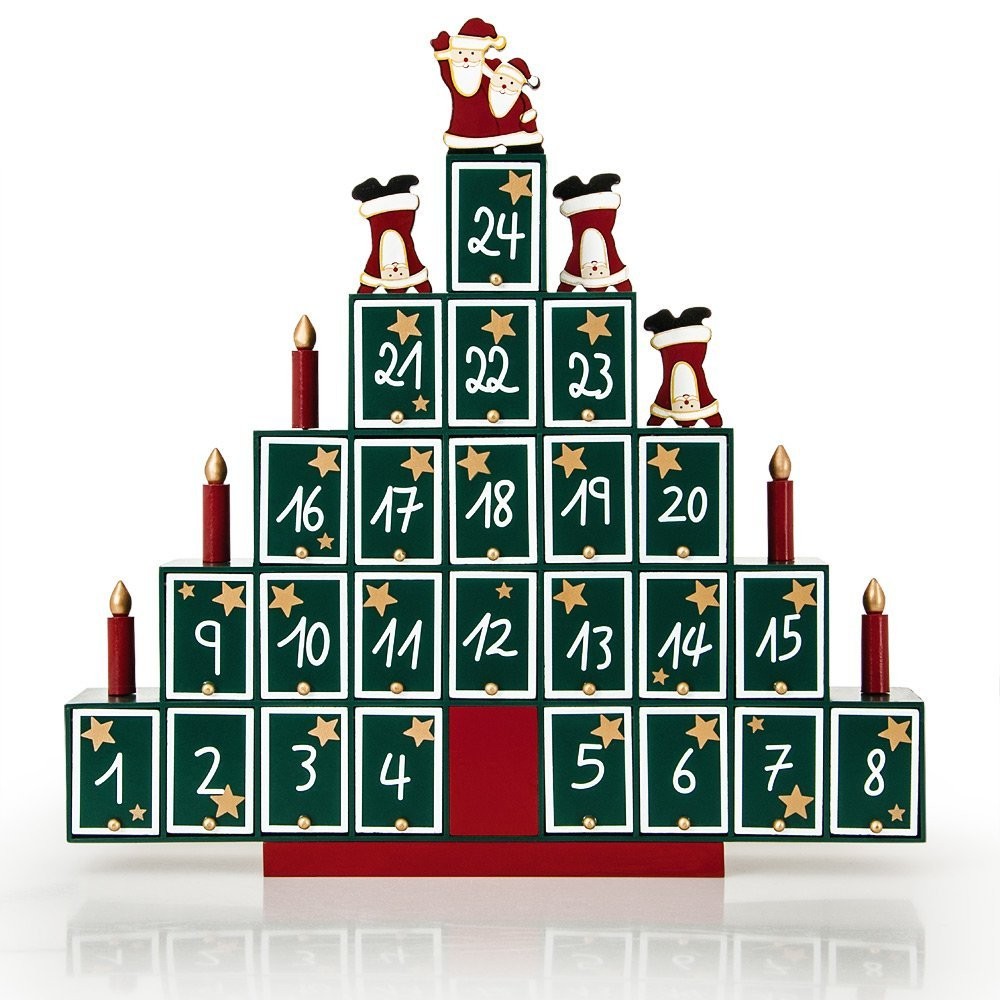Goleto Dřevěný adventní kalendář Pyramida