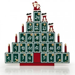 Dřevěný adventní kalendář Pyramida č.1