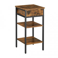 Rustikální noční stolek se zásuvkou | 35 x 35 x 70 cm č.1