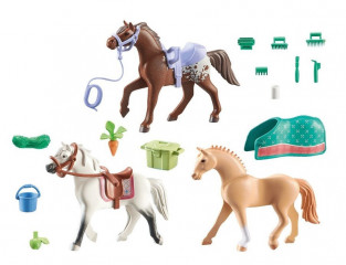 Playmobil Horses of Waterfall 71356 3 koně: Morgan, Quarter Horse a Shagya Arabian č.2