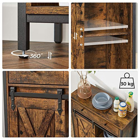 Úložná skříňka 70 x 30 x 80 cm | rustikální hnědá č.4