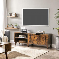 Rustikální TV stolek 140 x 40 x 50 cm | černo-hnědý č.1