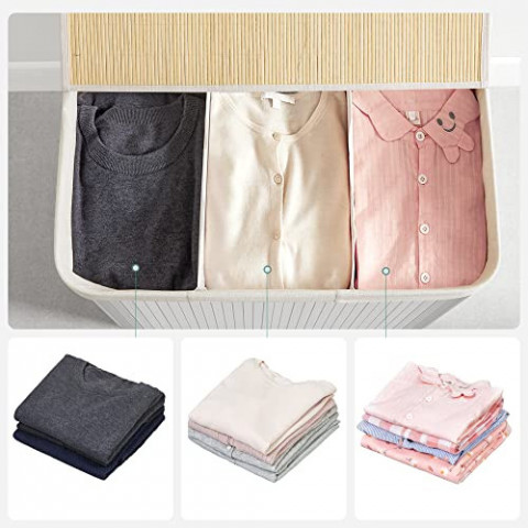 Koš na prádlo se 3 sekcemi 150 l | bílý č.6