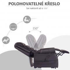 Masážní televizní křeslo Lenny | kávově hnědé č.3