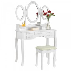 Originální vintage toaletní stolek se zrcadlem Elsa | bílý č.2