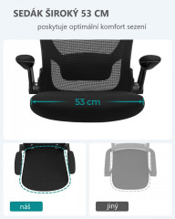 Ergonomická kancelářská židle | černá č.2