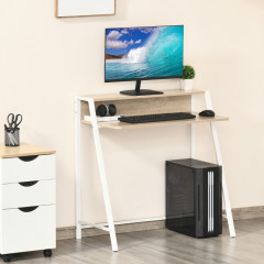 Kancelářský PC stůl 84 x 45 x 85 cm | bílý + dub č.1