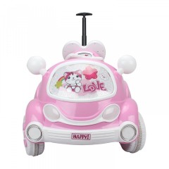 Dětské elektrické auto s vodící tyčí, růžové č.2