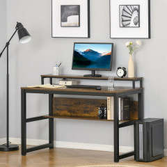 Kancelářský PC stůl 120 x 60 x 85 cm | hnědý č.2