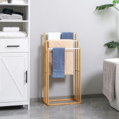 Bambusový stojan na ručníky 48 x 25,8 x 94 cm | přírodní č.2