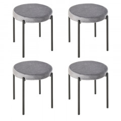 Sada 4 stoliček Adri 41,5 x 41,5 x 46 cm| šedé č.3