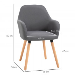 Čalouněná židle Vanda | tmavě šedá č.2