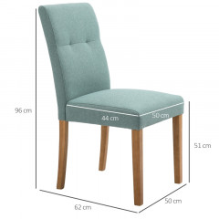 Sada 2 jídelních židlí Ida | zelené č.3