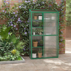 Hliníkový polykarbonátový skleník s posuvnými dveřmi | 100 x 33 x 171 cm č.1