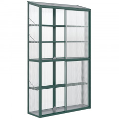 Hliníkový polykarbonátový skleník s posuvnými dveřmi | 100 x 33 x 171 cm č.2