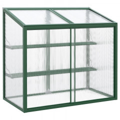 Hliníkový polykarbonátový skleník s posuvnými dveřmi | 100 x 60 x 98 cm č.3