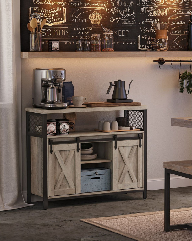 Úložná skříňka 33 x 100 x 80 cm | šedo-černá