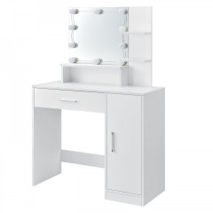Originální toaletní stolek se zrcadlem Zoey | bílý č.2
