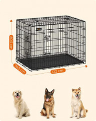 Přepravní box pro psy XXL 122 x 76 x 81 cm | černý č.3