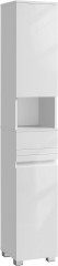 Úložná vysoká koupelnová skříňka 30 x 30 x 170 cm | bílá č.1