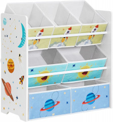Dětské úložné boxy s regálem | 29,5 x 62,5 x 60 cm č.1