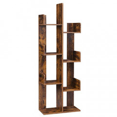 Dřevěná hnědá knihovna | 50 x 25 x 140 cm č.1