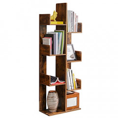 Dřevěná hnědá knihovna | 50 x 25 x 140 cm č.3