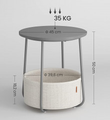 Kulatý konferenční stolek s košíčkem | Ø 45 cm č.2