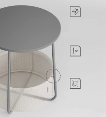 Kulatý konferenční stolek s košíčkem | Ø 45 cm č.3