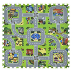Podlahové pěnové puzzle Jascha 90 × 90 cm | 9 dílů
