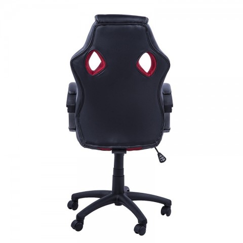 Kancelářská židle racing design černo-červená 2 č.6