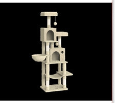 Škrabadlo pro kočky 60 x 50 x 199 cm | béžová