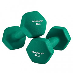 Neoprenové činky 2 x 4 kg | zelené