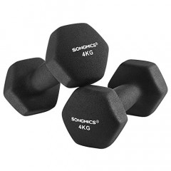 Neoprenové činky 2 x 4 kg | černé